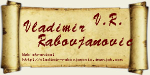Vladimir Rabovjanović vizit kartica